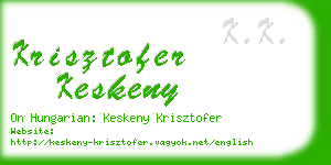 krisztofer keskeny business card